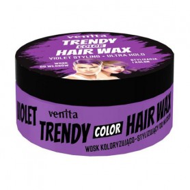 Окрашивающий воск для стилизации волос Venita Trendy Color Hair Wax, Violet, 75 г