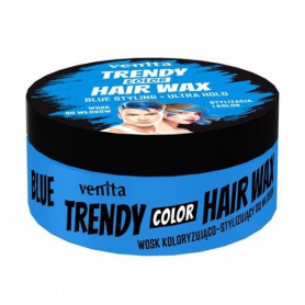 Окрашивающий воск для стилизации волос Venita Trendy Color Hair Wax, Blue, 75 г