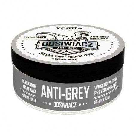 Мужской воск для закрашивания седых волос Venita Men Anti-Grey Darkening Hair Wax, Medium Tones, 75 г