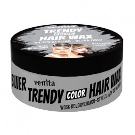 Окрашивающий воск для стилизации волос Venita Trendy Color Hair Wax, Silver, 75 г