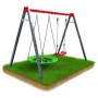 Садова гойдалка подвійна з сидінням гніздо лелеки K-Sport KSOZ015 SUPERFUN (1168639)