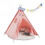 Детская игровая палатка вигвам RIAS KRO-160 с деревянным каркасом 130x120x120 см Pink (3_07161) (1590908)
