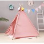 Детская игровая палатка вигвам RIAS KRO-160 с деревянным каркасом 130x120x120 см Pink (3_07161) (1590908)