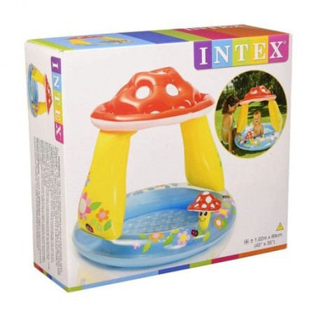 Детский надувной бассейн Intex Грибочек, в коробке, от 1 года, 102*89 см (57114)