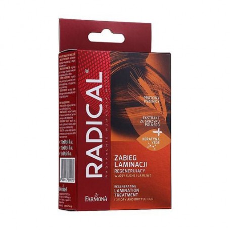 Набор для ламинирования сухих и ломких волос Farmona Radical Regenerating Lamination Treatment (маска, 15 мл + бустер, 15 мл + с