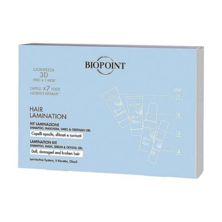 Набор для ламинирования волос Biopoint Hair Lamination Kit (шампунь, 20 мл + маска, 20 мл + гель, 8 мл + сыворотка, 20 мл)