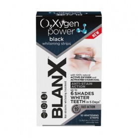 Полоски для отбеливания зубов BlanX O3X Whitening Strips Black с углем, 10 шт
