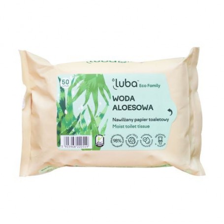 Влажная туалетная бумага Luba Eco Family с алоевой водой, 50 шт