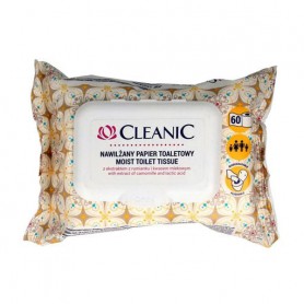 Влажная туалетная бумага Cleanic, 1-слойная, 60 шт