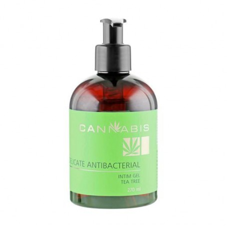 Нежный антибактериальный гель для интимной гигиены Cannabis Delicate Antibacterial Intim Gel с чайным деревом, 270 мл