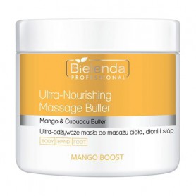 Ультрапитательное масло для массажа тела, рук и ног Bielenda Professional Mango Boost Ultra-Nourishing Massage Butter, 500 мл