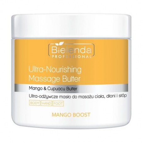 Ультрапитательное масло для массажа тела, рук и ног Bielenda Professional Mango Boost Ultra-Nourishing Massage Butter, 500 мл