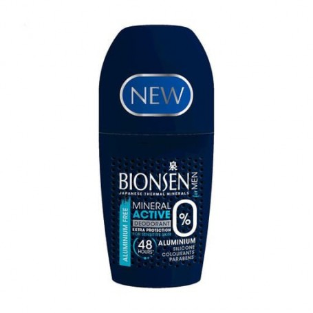 Шариковый дезодорант Bionsen Men Mineral Active Deodorant 48H мужской, 50 мл