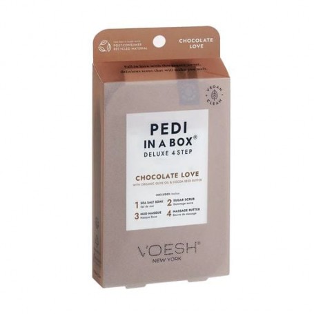 Набор для педикюра VOESH Pedi In A Box Deluxe 4 Step Chocolate Love (морская соль, 35 г + скраб, 20 г + маска, 20 г + масло для 