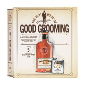 Подарочный мужской набор 18.21 Man Made Book Of Good Grooming Gift Set, Noble Oud (гель, 532 мл + масло, 60 мл)