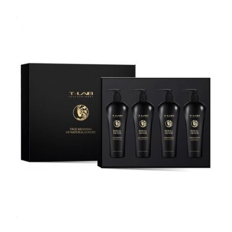 Набор для волос и тела T-LAB Professional Royal Detox Pure Glowing, 4 предмета