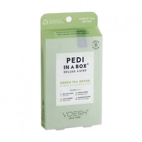 Набор для педикюра VOESH Pedi In A Box Deluxe 4 Step Green Tea Detox (морская соль, 35 г + скраб, 20 г + маска, 20 г + масло для