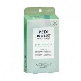 Набор для педикюра VOESH Pedi In A Box Deluxe 4 Step Cannabis Sativa (морская соль, 35 г + скраб, 20 г + маска, 20 г + масло для