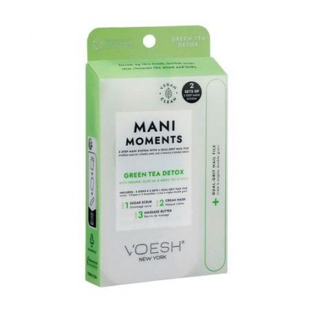 Набор для ухода за руками и ногтями VOESH Mani Moments Детокс с зеленым чаем (маска, 2*10 г + баттер, 2*7 г + скраб, 2*10 г)