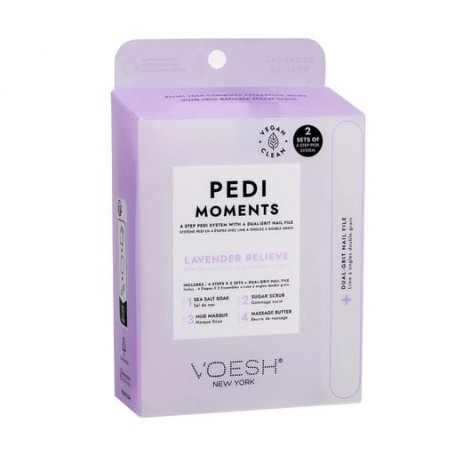 Набор для педикюра VOESH Pedi Moments Duo Lavender Relieve (морская соль, 2*35 г + скраб, 2*20 г + маска, 2*20 г + масло, 2*15.5