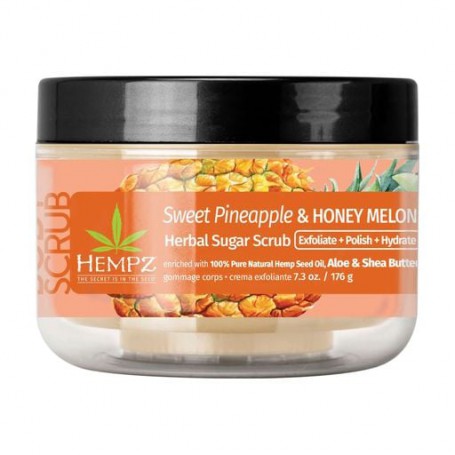 Сахарный скраб для тела Hempz Sweet Pineapple &amp Honey Melon Herbal Sugar Body Scrub, 176 г