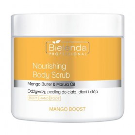Питательный скраб для тела, рук и ног Bielenda Professional Mango Boost Nourishing Body Scrub, 550 г