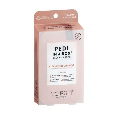 Набор для педикюра VOESH Pedi In A Box Deluxe 4 Step Vitamin Recharge (морская соль, 35 г + скраб, 20 г + маска, 20 г + масло дл