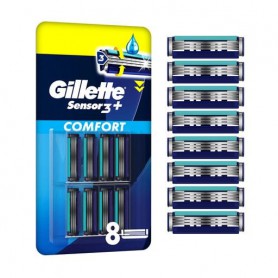 Сменные картриджи для бритья мужские (лезвия) Gillette Sensor 3+, 8 шт