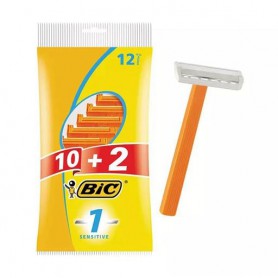Одноразовые станки для бритья BIC 1 Sensitive мужские, 12 шт