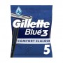 Одноразовые станки для бритья мужские (бритвы) Gillette Blue 3 Comfort Slalom, 5 шт