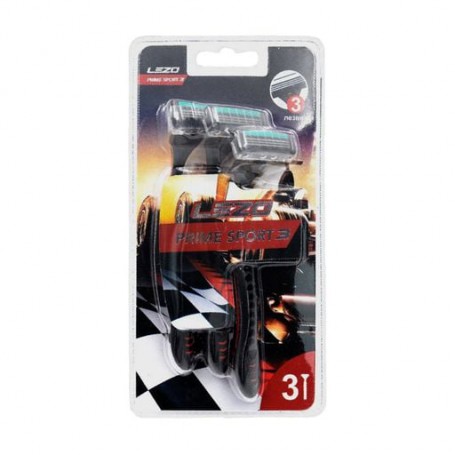 Одноразовые бритвы Lezo Prime Sport 3 мужские, 3 шт