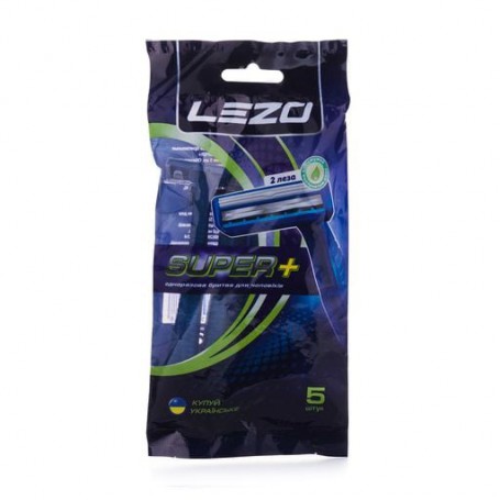 Одноразовые станки для бритья LEZO Super+ мужские, 5 шт
