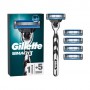 Станок для бритья мужской (бритва) Gillette Mach3 с 5 сменными картриджами