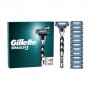 Станок для бритья мужской (бритва) Gillette Mach3 с 12 сменными картриджами
