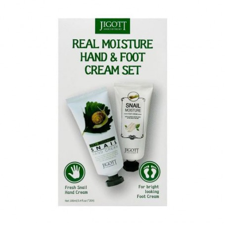 Набор Jigott Real Moisture Hand &amp Foot Cream Set (крем для рук, 100 мл + крем для ног, 100 мл)
