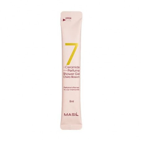 Парфюмированный гель для душа Masil 7 Ceramide Perfume Shower Gel Baby Powder с церамидами и ароматом цветущей вишни, 8 мл