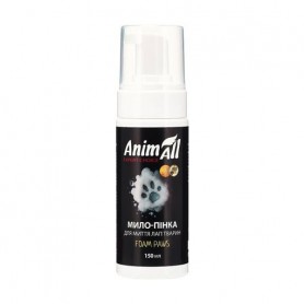 Мыло-пена для мытья лап животных AnimAll Foam Paws, 150 мл
