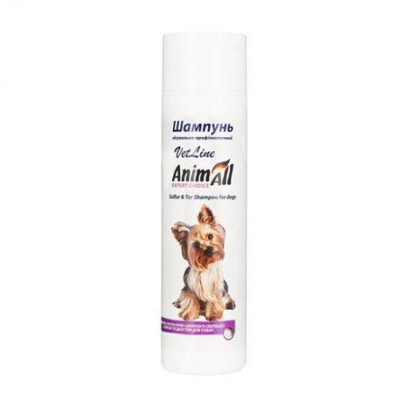 Шампунь для собак AnimAll VetLine против перхоти и кожного зуда, с серой и дегтем, 250 мл