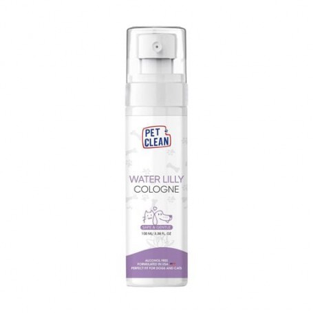 Парфюмированный спрей после груминга Pet Clean Water Lilly Cologne с легким ароматом цветка лотоса, 100 мл