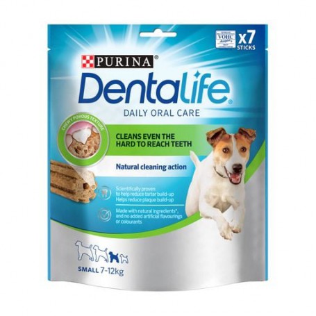 Лакомство для взрослых собак малых пород Purina Denta Life Small для здоровья зубов и десен, 115 г