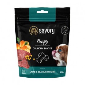 Лакомство для здорового роста щенков Savory Puppy Crunchy Snacks с ягненком и облепихой, 200 г