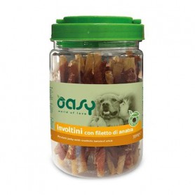 Лакомства для собак Oasy Dry Duck Jerky With Rawhide Twisted Stick, 350 г