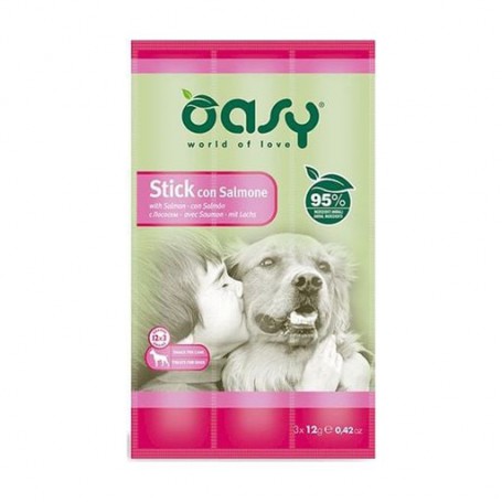 Лакомства для собак Oasy Stick с лососем, 3*12 г