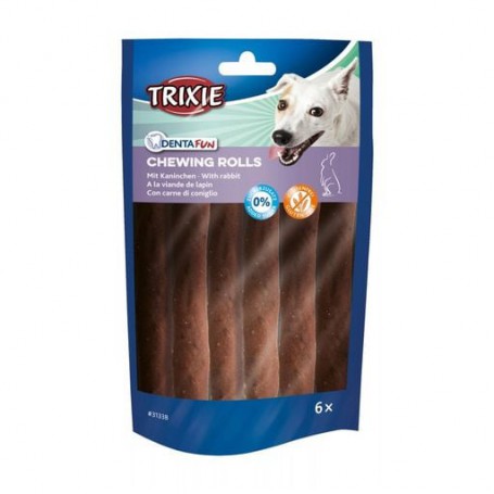 Лакомство для собак Trixie Denta Fun Chewing Rolls для чистки зубов, с кроликом, 70 г