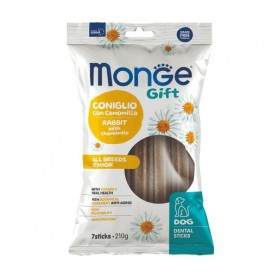 Лакомство для собак Monge Gift All Breeds Senior Dog Dental Sticks со вкусом кролика с ромашкой, 210 г