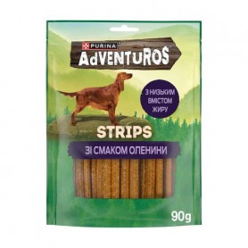 Лакомства для взрослых собак Adventuros Strips со вкусом оленины, 90 г