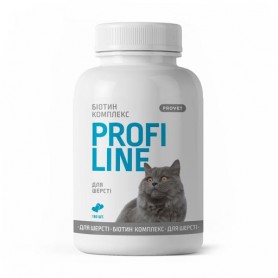 Витамины для кошек в таблетках ProVET Profiline Биотин комплекс для шерсти, 180 шт