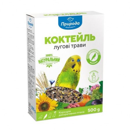 Корм для декоративных птиц Природа Коктейль Луговые травы, 500 г