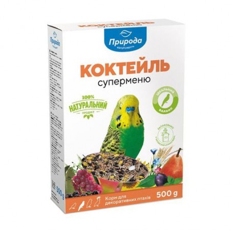 Корм для декоративных птиц Природа Коктейль Суперменю, 500 г