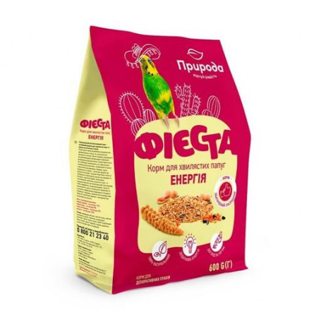 Корм для волнистых попугаев Природа Фиеста Энергия, 600 г